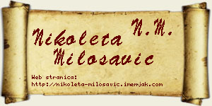 Nikoleta Milosavić vizit kartica